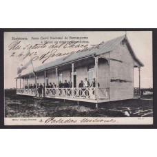 ESTACION DE FERROCARRIL ANTIGUA TARJETA POSTAL BARRANQUERAS CHACO RARA